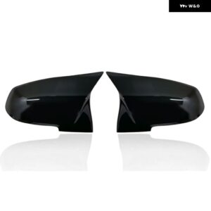 1ペア サイド リアビュー ウィングミラー カバー キャップ BMW 1 2 3 4シリーズ F20 F30 F31 F32 F34 F36 E84 2014 -2019 ABS グロス ブラック - Bright Black