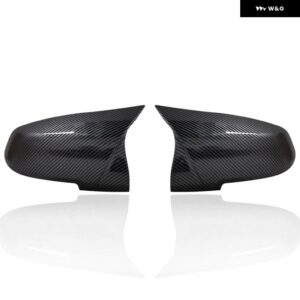 1ペア サイド リアビュー ウィングミラー カバー キャップ BMW 1 2 3 4シリーズ F20 F30 F31 F32 F34 F36 E84 2014 -2019 ABS グロス ブラック - Carbon fiber pattern