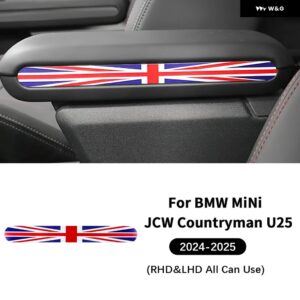 4個 車ドア 装飾 ストリップ 内装 ステッカー PUレザー BMW MINI COUNTRYMAN U25 2024 2025 車内アクセサリー - union　jack