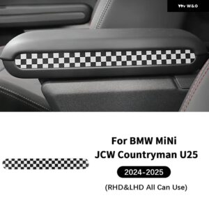 4個 車ドア 装飾 ストリップ 内装 ステッカー PUレザー BMW MINI COUNTRYMAN U25 2024 2025 車内アクセサリー - checker