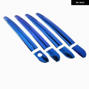 3色 マツダ 2 2009-2018 マツダ 3 2010-2018 マツダ 6 2007-2018 ステンレス ドアハンドル カバー トリム カーアクセサリー スタイリング - blue no button