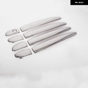 3色 マツダ 2 2009-2018 マツダ 3 2010-2018 マツダ 6 2007-2018 ステンレス ドアハンドル カバー トリム カーアクセサリー スタイリング - silver no button