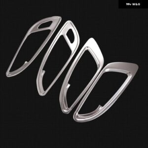 4個セット ステンレス 車内ドア用内装ハンドル トリム 自動車アクセサリー スタイリング シボレー エクイノックス - silver