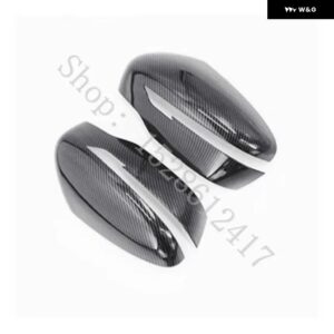 日産 QASHQAI J11 2016-2020 ABS クローム ドアサイドミラー カバー トリム リアビューキャップ バックミラー デコレーション - Carbon fiber pattern