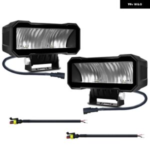 LEDワークフォグ ドライビングライト バーハイビーム ヘッドライト 12V LEDライト ブラケット 作業灯24VオフロードATV 4X4 LEDボート トラック - 2PC Flood lamp