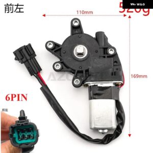 左 右 日産 SYLPHY TIIDA GENISS LIVINA 電気自動車 ウィンドウリフターモーター パワーガラスモーターレギュレーター 左/右 2ピン - Front left-6pin