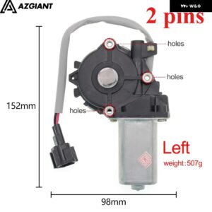 左 右 日産 SYLPHY TIIDA GENISS LIVINA 電気自動車 ウィンドウリフターモーター パワーガラスモーターレギュレーター 左/右 2ピン - rear left-2pin