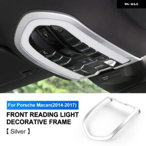 ABS製 車用フロント読書灯 フレーム カバー 内装 トリム ポルシェ マカン パナメーラ カイエン 2011-2019 LHD RHD ステッカー アクセサリー - Macan Sliver