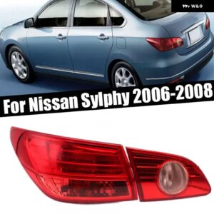 日産 シルフィ 2006 2007 2008 カーパーツ リア テールライト ブレーキランプ シグナルランプ ハザード灯 テールライト ハウジング 電球 なし - Inside Left