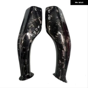 TESLA モデル3 Y シフト カバー ステアリングロッドハンドル シフター ハウジング 3Kカーボン シフト ノブカバー - forging pattern