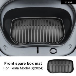 車種別 フロントリア トランク マット テスラ モデル3 2024 TPE スタイル 新型モデル3 収納 防水 パッド - Frunk Model 3