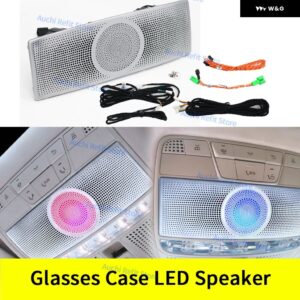64色LED エアベント 3D回転ツイーター スピーカー メルセデス ベンツ W213 E クラス クーペAMG E43 E53 E250 インテリア アンビエントライト - Glasses Case Speaker