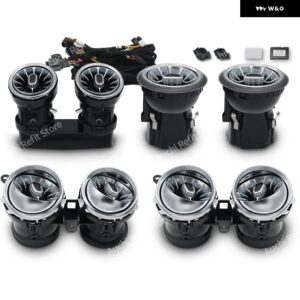 64色LED エアベント 3D回転ツイーター スピーカー メルセデス ベンツ W213 E クラス クーペAMG E43 E53 E250 インテリア アンビエントライト - W213 Front Rear