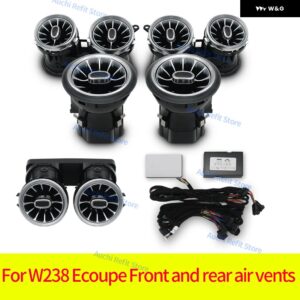 64色LED エアベント 3D回転ツイーター スピーカー メルセデス ベンツ W213 E クラス クーペAMG E43 E53 E250 インテリア アンビエントライト - W238 Front Rear Vent