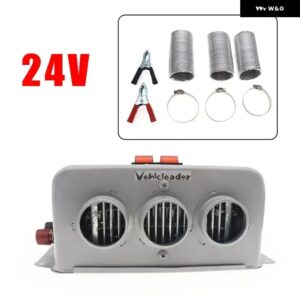 12V 24V 車用ヒーター 電動冷却暖房ファン 500W ポータブル電気乾燥機 フロントガラス 曇り止め デミスター デフロスター トラック 用 - 24V