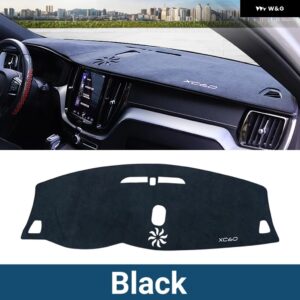 ボルボ XC60 2018 - 23 車 ダッシュボード サンシェード カバー マット計器デスク滑り止め パッド カーペットアクセサリー - black
