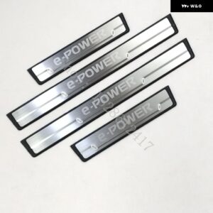 日産 X-TRAIL T33 QASHQAI J12 E-POWER 2022~2025 ステンレス ABS 車ドアシルキックプレートガードペダル パッド プロテクター スタイリング - Silver