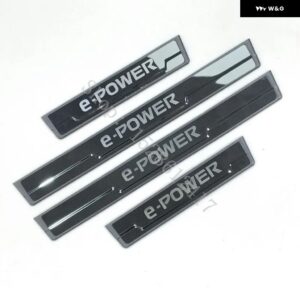 日産 X-TRAIL T33 QASHQAI J12 E-POWER 2022~2025 ステンレス ABS 車ドアシルキックプレートガードペダル パッド プロテクター スタイリング - black