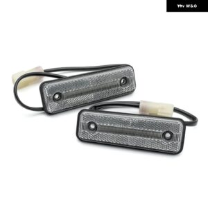 ユーロスモーク バンパー アンバー LEDサイド マーカーライト 2個 トヨタ セリカ スープラ 1978-1985 ランドクルーザー 1980-1990 トラック ターセル - Clear Lens