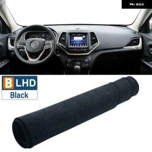 ジープ チェロキー KL 2014 - 21 車用 ダッシュボード カバー サンシェード 滑り止めマット 内装アクセサリー - B Black