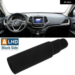 ジープ チェロキー KL 2014 - 21 車用 ダッシュボード カバー サンシェード 滑り止めマット 内装アクセサリー - A Black side