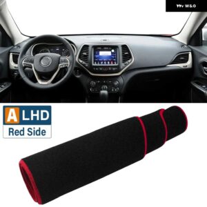 ジープ チェロキー KL 2014 - 21 車用 ダッシュボード カバー サンシェード 滑り止めマット 内装アクセサリー - A Red side
