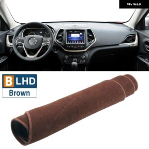 ジープ チェロキー KL 2014 - 21 車用 ダッシュボード カバー サンシェード 滑り止めマット 内装アクセサリー - B Brown