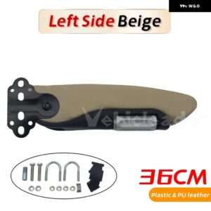 汎用 カーシート アームレスト ハンド ホルダー 手すり アームレスト サポート 36CM トラック トレーラーキャラバンボートバスモーターホーム - Beige Left-Gray