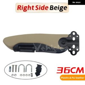 汎用 カーシート アームレスト ハンド ホルダー 手すり アームレスト サポート 36CM トラック トレーラーキャラバンボートバスモーターホーム - Beige Right-Black