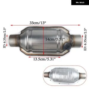 2.5インチ 汎用 触媒コンバーター 高フロー ステンレス 排気 システム ガードシールド付き 触媒コンバーター 車 エンジン アクセサリー - 2.5 inch Type 4