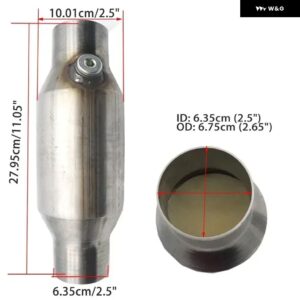 2.5インチ 汎用 触媒コンバーター 高フロー ステンレス 排気 システム ガードシールド付き 触媒コンバーター 車 エンジン アクセサリー - 2.5 inch Type