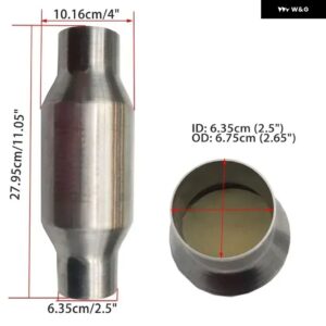 2.5インチ 汎用 触媒コンバーター 高フロー ステンレス 排気 システム ガードシールド付き 触媒コンバーター 車 エンジン アクセサリー - 2.5 inch Type 1