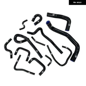 シリコン ラジエーター ホース 日産 スカイライン GTS ECR33 R33 GTS25T RB25DET 93-98 - K8-24-25-64 Black