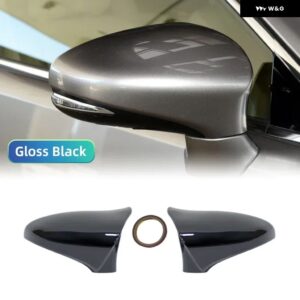 車用サイドバックミラー カバー キャップ レクサス IS ES GS LS CT RC F-SPORT IS200 IS250 IS300 IS350 2014-2020 ミラー カバー - Gloss Black