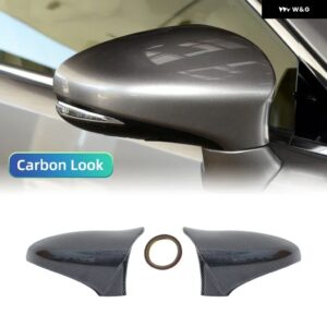 車用サイドバックミラー カバー キャップ レクサス IS ES GS LS CT RC F-SPORT IS200 IS250 IS300 IS350 2014-2020 ミラー カバー - Carbon Fiber Look