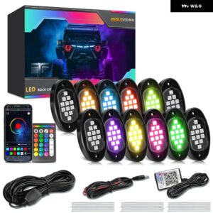 4/6/10/12IN1 ポッド RGB LED ロックライトPC B LED ホールディング LED 装飾 シャーシ 4X4 オフロード トラック SUV ロック アンビエントライト - 12 in 1APP Remote 2