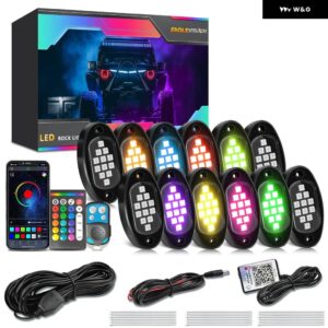 4/6/10/12IN1 ポッド RGB LED ロックライトPC B LED ホールディング LED 装飾 シャーシ 4X4 オフロード トラック SUV ロック アンビエントライト - 12 in 1APP Remote1 2