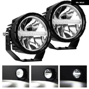 4インチ LED ワークライト 220W 高出力 円形屈折ワークライト 20000LM オフロード フォグランプ トラック SUV ボート 6000K 9-30V - 2 PCS
