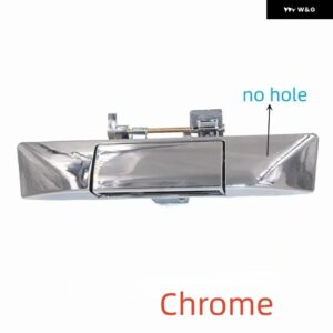 ピックアップ クローム リア トランク テールゲート ロック ドアハンドル バックラッチ リリース ベゼル SAIC MAXUS T60 T70 T90 2017-2020 - 1PC Chrome No Hole