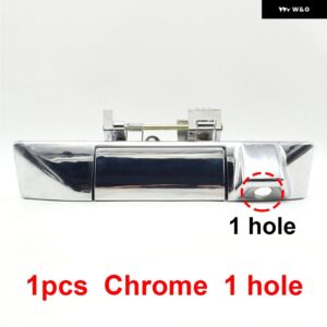 ピックアップ クローム リア トランク テールゲート ロック ドアハンドル バックラッチ リリース ベゼル SAIC MAXUS T60 T70 T90 2017-2020 - 1PC Chrome 1 Hole
