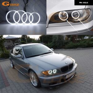 BMW E46 コンバーチブル クーペ LCI 2004 2005 2006 超高輝度 CCFL エンジェルアイ ハローリングキット - 4 same size Rings
