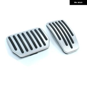 ブレーキペダル パッド カバー TESLA MODEL Y 2022-2025 MODEL 3 HIGHLAND 2024 2025 アルミ 合金 製フットペダルアクセル - Silver