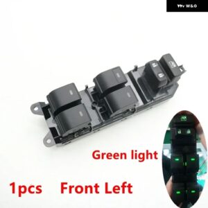 LHD 車用 LED ライト 電動パワーウィンドウ コントロール スイッチ ボタン トヨタ レイツ マーク X クラウン ランドクルーザー プラド 150 2010-2018 - 1pcs FL green Light