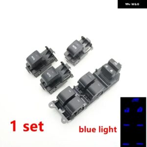 LHD 車用 LED ライト 電動パワーウィンドウ コントロール スイッチ ボタン トヨタ レイツ マーク X クラウン ランドクルーザー プラド 150 2010-2018 - 1 set blue light
