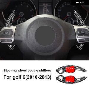 車用 ギア シフト ノブ エクステンダー 内装 トリム ステッカー アクセサリー ABS パドル フォルクスワーゲン VW ゴルフ 6 7 8 ステアリングホイール シフタ - Golf 63
