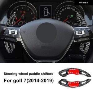 車用 ギア シフト ノブ エクステンダー 内装 トリム ステッカー アクセサリー ABS パドル フォルクスワーゲン VW ゴルフ 6 7 8 ステアリングホイール シフタ - Golf 72