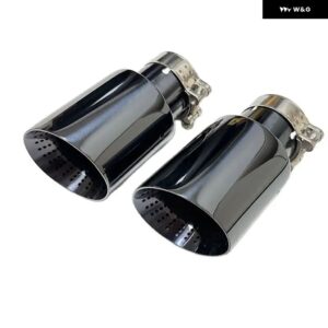 1個カーパーツマフラー サイレンサー テールスロート ステンレス 黒すぎる BMW F20 F10 E38 E46に適合 - 51mm-89mm