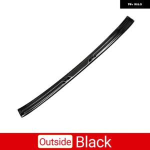 トヨタ RAV4 XA50 2019 - 24 ハイブリッドカー トランク インナーガードリア バンパー プレートカバー ステンレス アクセサリー - Outside Black