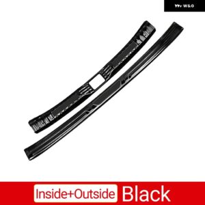 トヨタ RAV4 XA50 2019 - 24 ハイブリッド カー トランク インナーガード リア バンパー プレートカバー アクセサリー - 2pcs Black