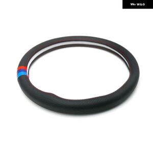 カーアクセサリー ステアリングホイール カバー ロゴ付き サイズM パワー BMW E60 E46 E39 E60 E90 F30 E36 F10 X5 E70 X5 E53 E30 F20 E34 - logo-BMW-SS